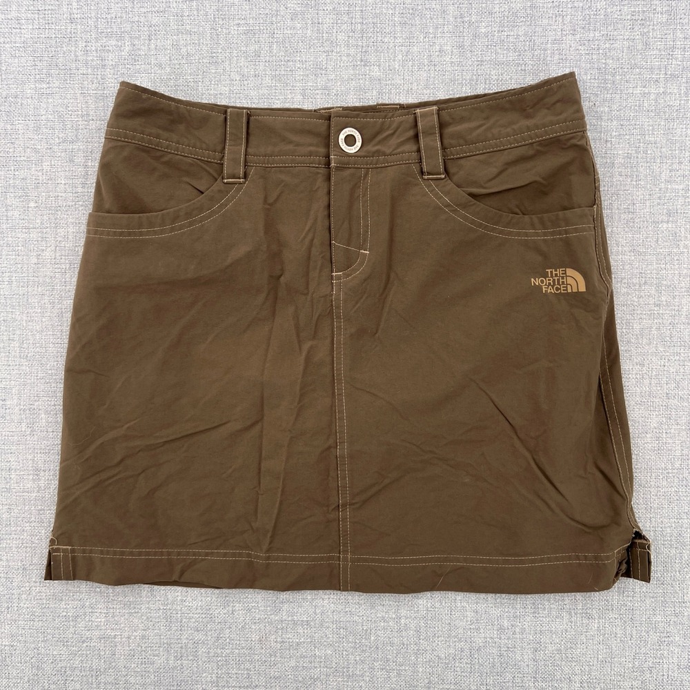 The North Face Utility Skort Women 2 Brown Stretch Hiking Trail Mini Skirt Gorp